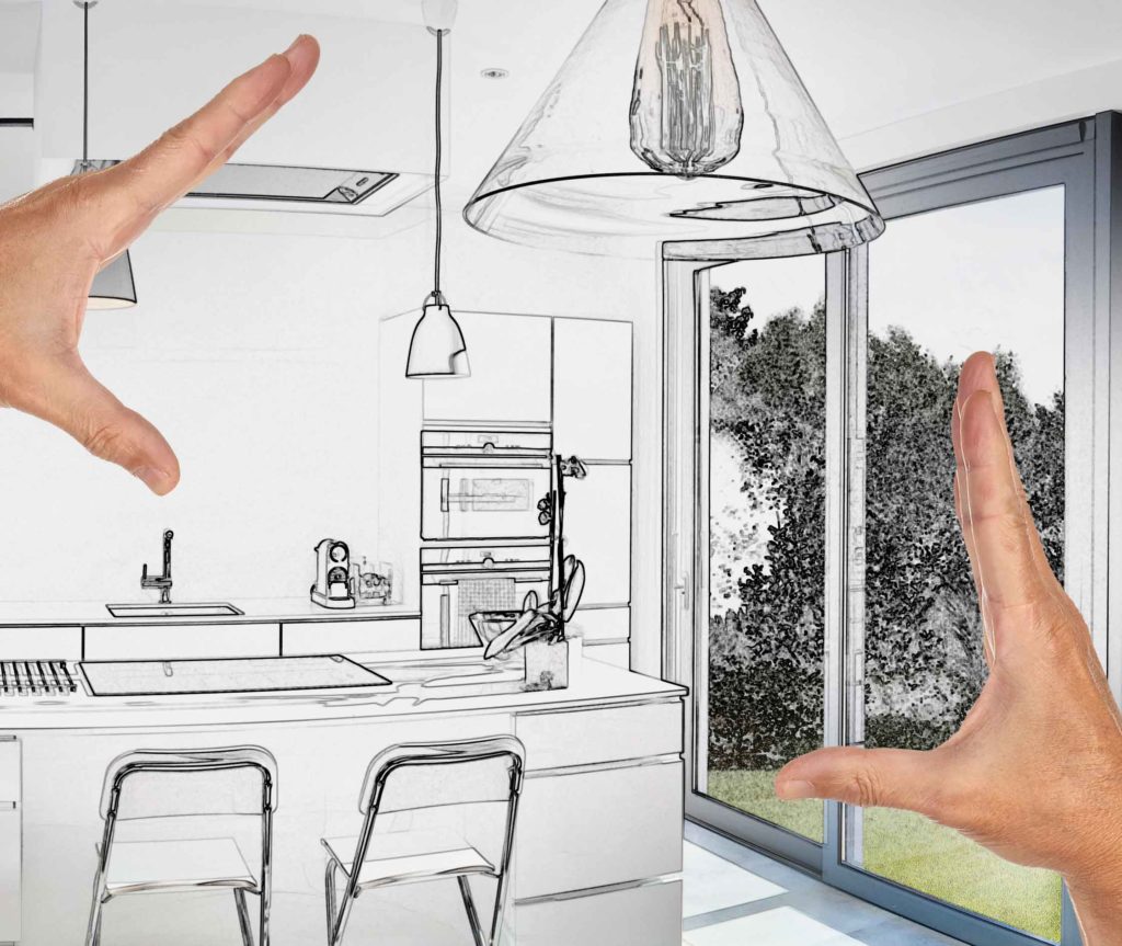 Kitchen with Hands 3D image
